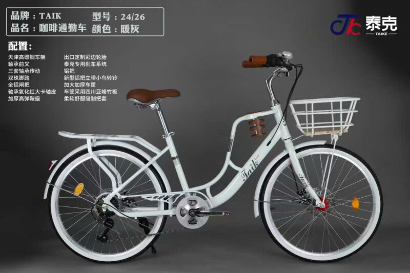Xe đạp nữ TAIK kem size 24/26 2024 - Image 5